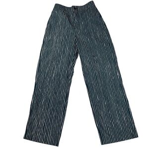 Marimekko Uniqlo Green & White Striped Piccolo Pants RUNS SMALL